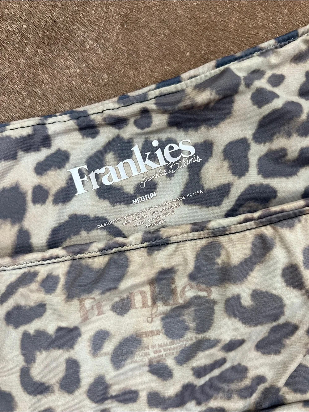 Frankies Bikinis Juju Top + High Waited Juju Bottoms Leopard Print Bikini Set